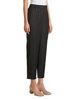 Wool Tapered Ankle Pants