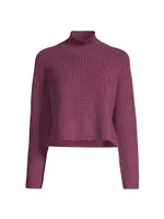 Cropped Wool Turtleneck