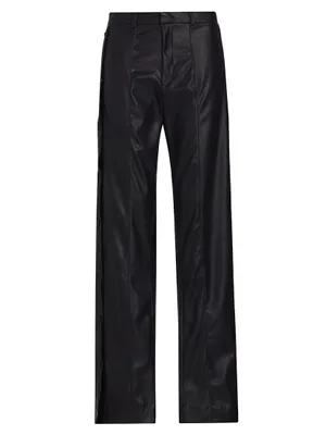 Julia Vegan Leather Split-Hem Pants