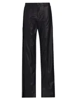 Julia Vegan Leather Split-Hem Pants