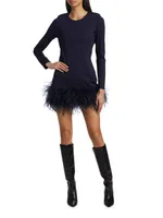 Bahira Feather-Trimmed Minidress