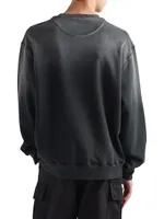 Oversized Garment-Dyed Cotton Sweatshirt