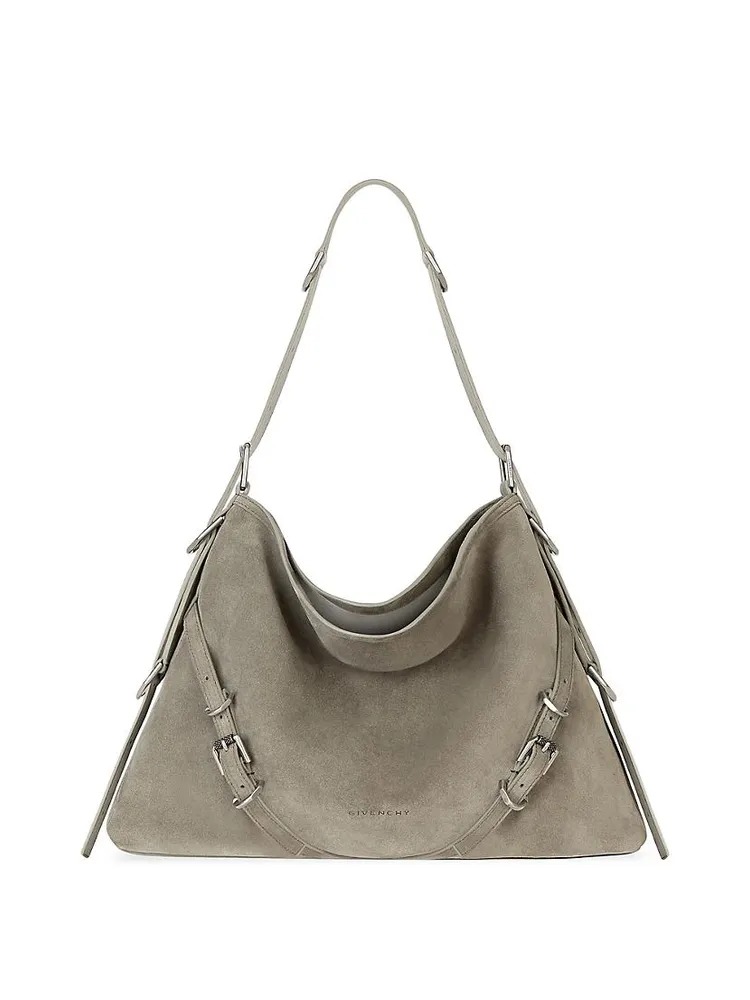 Medium Voyou Bag in Suede