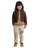 Little Girl's & Floral Corduroy Trucker Jacket