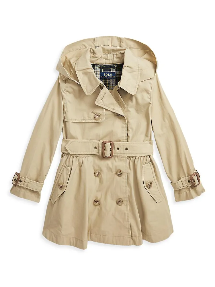 Little Girl's & Hooded Trench Coat