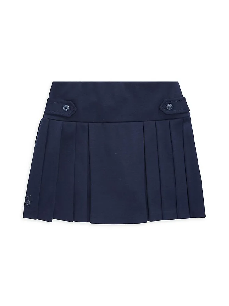 Little Girl's & Pleated Ponte Skirt