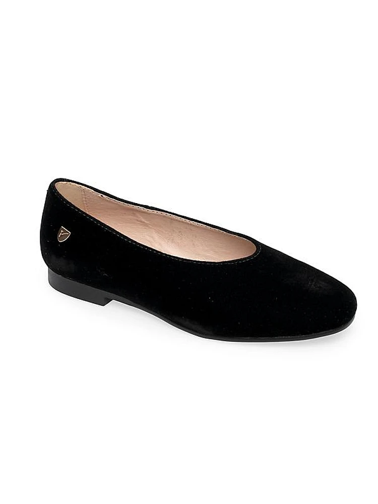 Little Girl's & Girl's Lena Velvet Flats