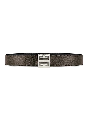 4G Reversible Belt in Leather