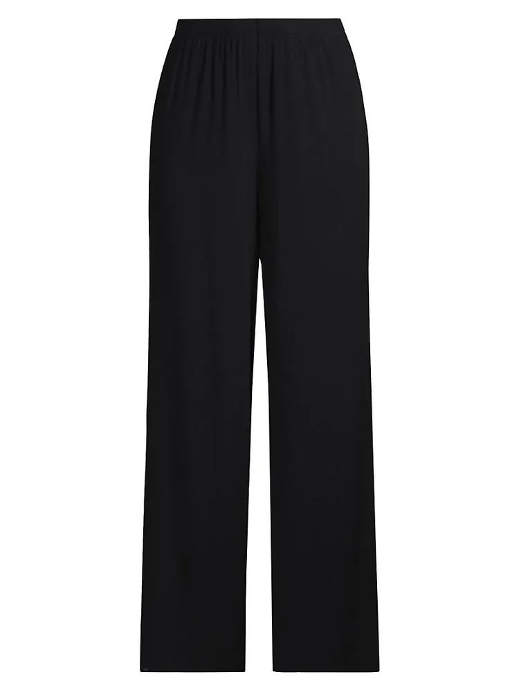 Malibu Ribbed Straight-Leg Pants