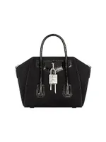 Mini Antigona Lock Top Handle Bag In Suede