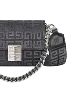 Small 4G Crossbody Bag In Lurex Embroidery With Chain