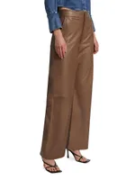 Beverly Leather Bootcut Trousers