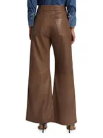 Beverly Leather Bootcut Trousers