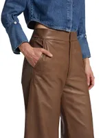 Beverly Leather Bootcut Trousers