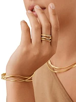 Marrakech Two-Tone 18K Gold & 0.3 TCW Diamond 5-Strand Ring