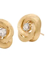 Jaipur Link 18K Yellow Gold & 0.16 TCW Diamond Stud Earrings