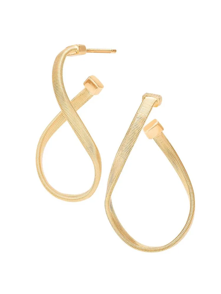 Marrakech 18K Yellow Gold Twisted Hoop Earrings
