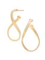 Marrakech 18K Yellow Gold Twisted Hoop Earrings