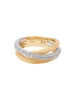 Jaipur Link Alta Two-Tone 18K Gold & 0.51 TCW Diamond Triple-Band Ring