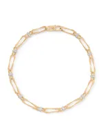 Marrakech Onde Two-Tone 18K Gold & 2.34 TCW Diamond Double-Link Chain Necklace