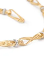 Marrakech Onde Two-Tone 18K Gold & 2.34 TCW Diamond Double-Link Chain Necklace