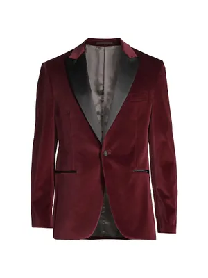 Velvet One-Button Dinner Jacket