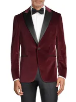 Velvet One-Button Dinner Jacket