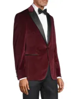 Velvet One-Button Dinner Jacket