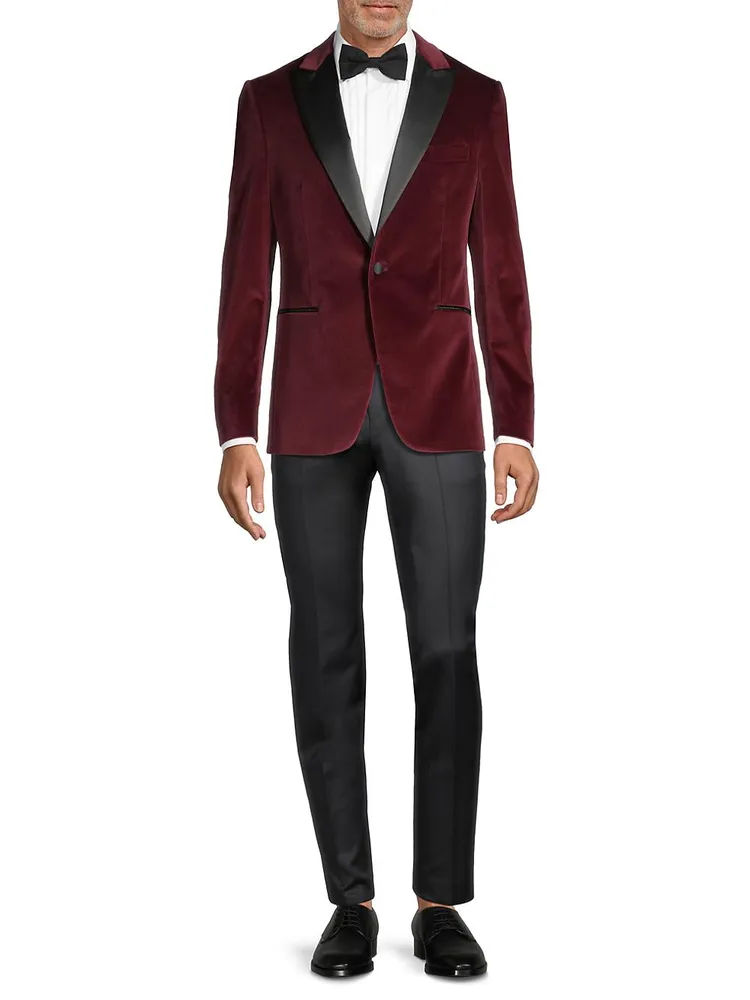 Velvet One-Button Dinner Jacket