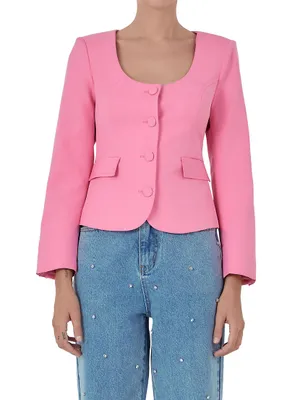 Scooped Buttoned Top