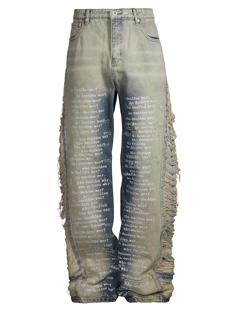 Ultra Flared Distressed Jeans