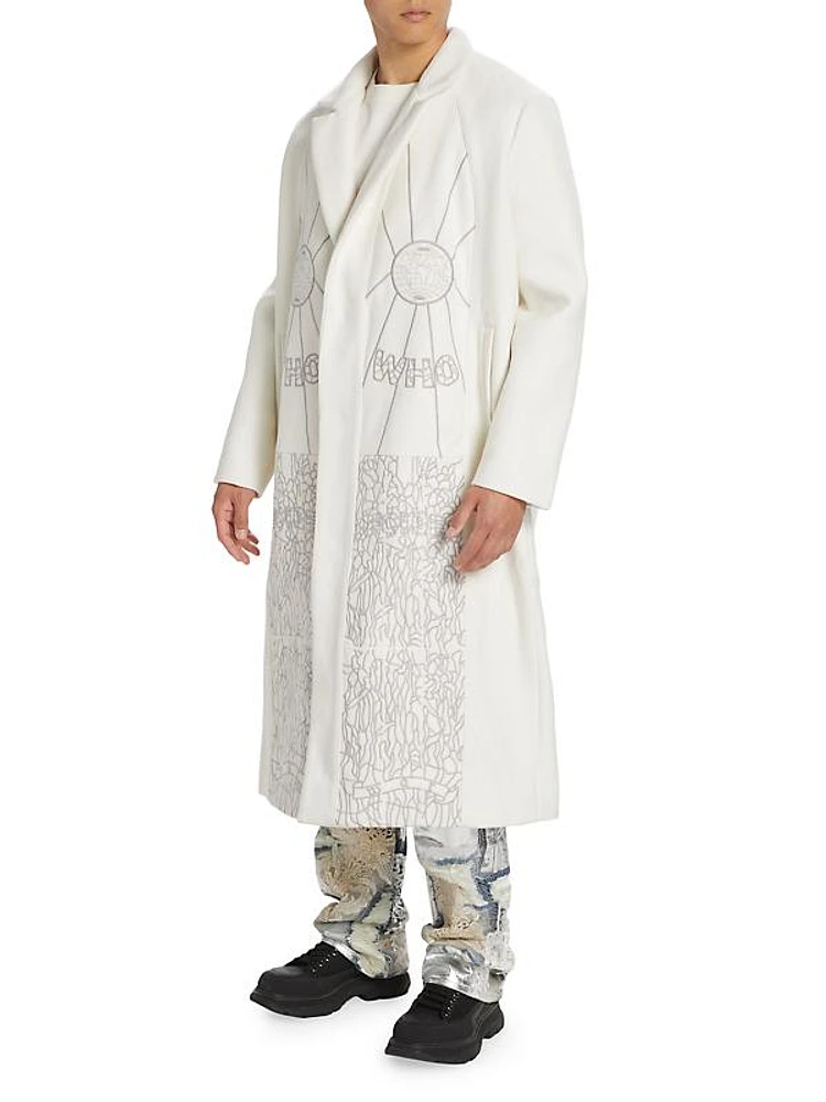 Blessed Wool-Blend Trench Coat