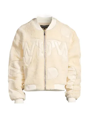 Digi Shearling Bomber Jacket