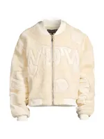 Digi Shearling Bomber Jacket