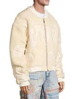 Digi Shearling Bomber Jacket