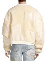 Digi Shearling Bomber Jacket