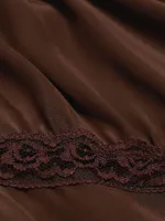 Provence Lace-Trimmed Silk Midi-Dress