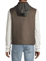 Hooded Wool-Blend Vest