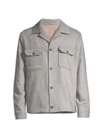 Wool Button-Front Overshirt