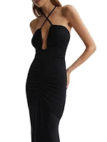 Thalia Pieced Halter Gown