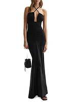 Thalia Pieced Halter Gown