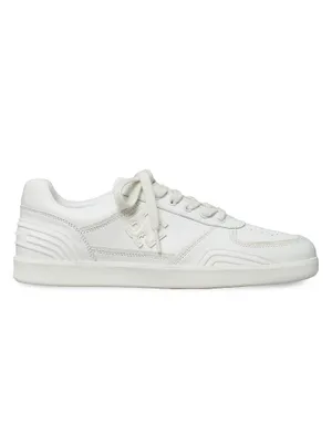 Clover Low-Top Leather Court Sneakers