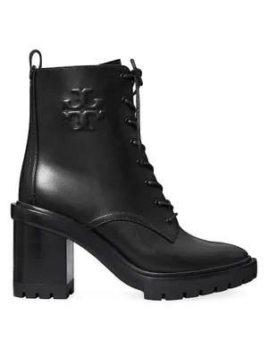 95MM Leather Lug-Sole Booties