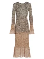 Multi-Marled Wool-Blend Midi-Sweaterdress