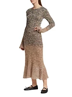 Multi-Marled Wool-Blend Midi-Sweaterdress