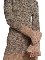Multi-Marled Wool-Blend Midi-Sweaterdress