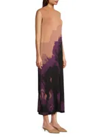 Sleeveless Knit Landscape Midi-Dress