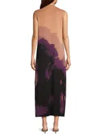 Sleeveless Knit Landscape Midi-Dress