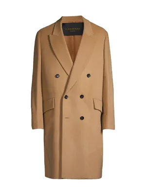 Thomas Wool & Cashmere-Blend Double-Breasted Coat