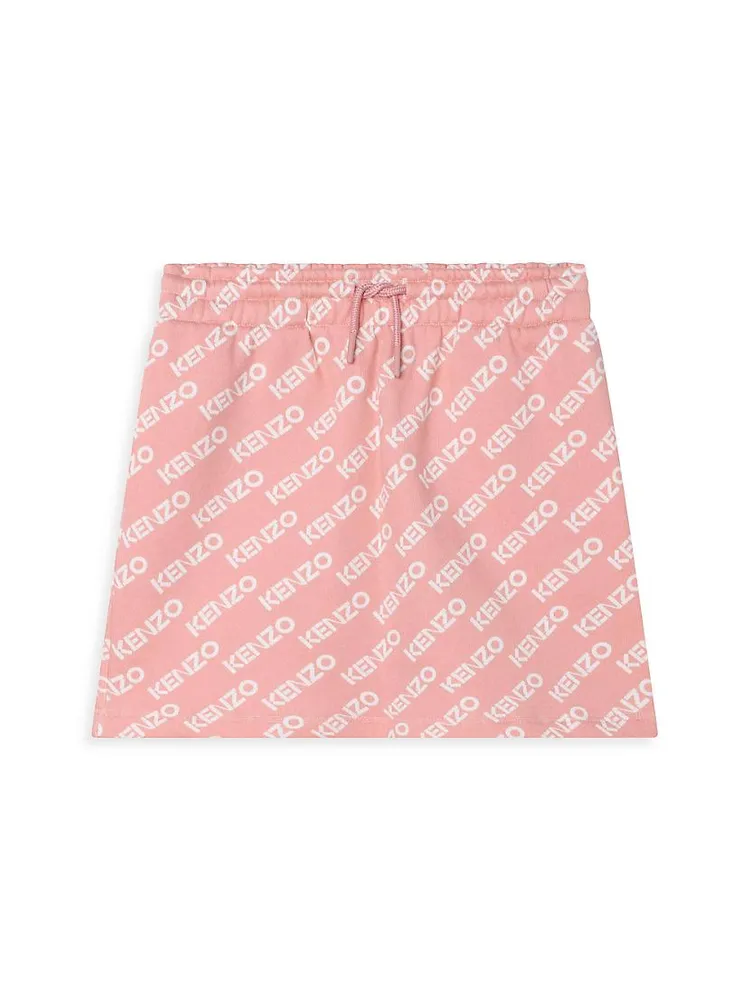 Little Girl's & Logo Print Skirt